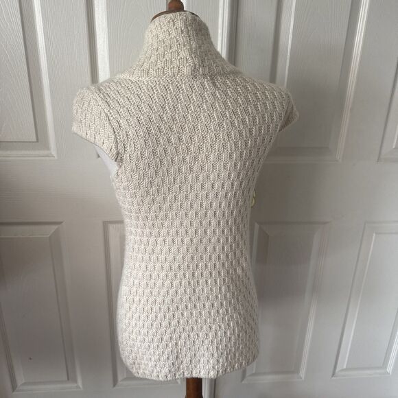 Cream Chunky Knit Cowl Neck Sweater Women’s Small Soft Pullover Fall Cozy - Picture 6 of 12